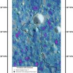 Карта пространственной плотности кратеров на маршрут «Лунохода-1», построенная на основе Каталога малых кратеров: ЦМР (1 м/пиксель); ортоизображение (0.5 м/пиксель)