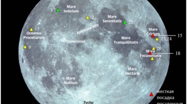 Места посадки советских лунных миссий