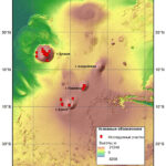 Карта кратеров Марса в провинции Фарсида
