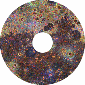 Цветное композитное (мультимасштабное) изображение расчлененности рельефа Меркурия